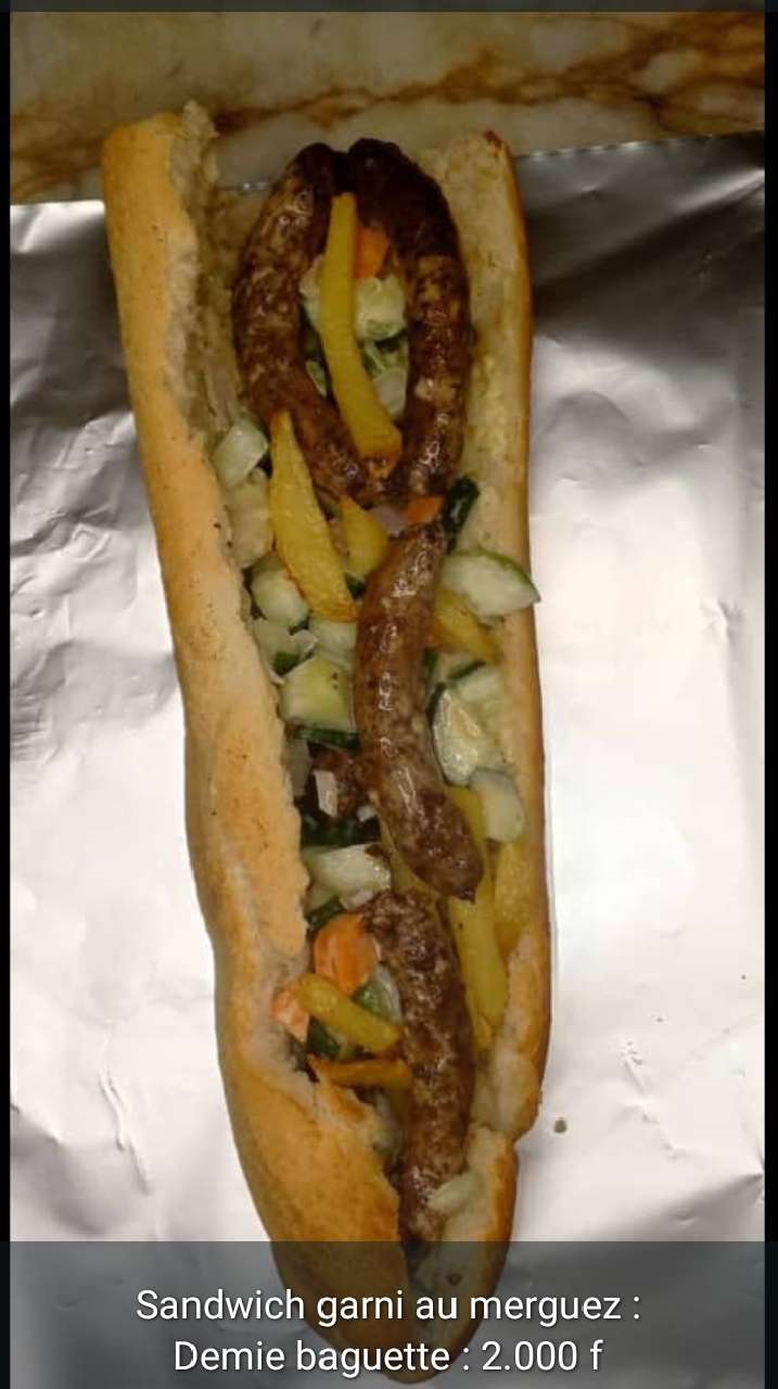 Sandwich garni au merguez 🤤